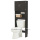 Wooden Standing Tall Black Bathroom Cabinet